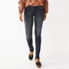 Petite Sonoma Goods For Life® Mid-Rise Skinny Jeans -Sonoma Goods For Life® Store 5005587 Gray Raw Hem