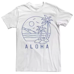 Men's Sonoma Goods For Life® Aloha Palm Tree Beach Line Art Portrait Tee