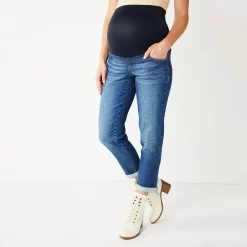 Maternity Sonoma Goods For Life® Over-the-Belly Girlfriend Crop Jeans -Sonoma Goods For Life® Store 5355750 ALT2
