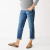 Maternity Sonoma Goods For Life® Over-the-Belly Girlfriend Crop Jeans -Sonoma Goods For Life® Store 5355750 Medium Wash