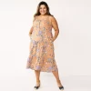 Plus Size Sonoma Goods For Life® Tiered Maxi Dress -Sonoma Goods For Life® Store 5484502 Neutral Floral