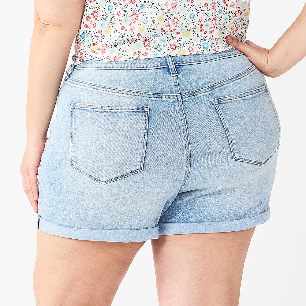 Plus Size Sonoma Goods For Life® Premium Mom Shorts 4 Plus Size Sonoma Goods For Life® Premium Mom Shorts - Image 2