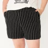 Plus Size Sonoma Goods For Life® Easy Pull-On Shorts -Sonoma Goods For Life® Store 5526465 Black Stripe