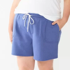 Plus Size Sonoma Goods For LifeĀ® Drawstring Fleece Shorts