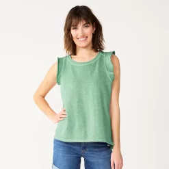 Petite Sonoma Goods For Life® French Terry Flutter-Sleeve Top
