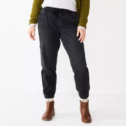 Women's Sonoma Goods For LifeĀ® Mid-Rise Denim Jogger Pants