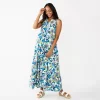 Petite Sonoma Goods For Life® Tiered Maxi Dress -Sonoma Goods For Life® Store 5584155 Blue Floral