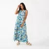 Women's Sonoma Goods For Life® Tiered Maxi Dress -Sonoma Goods For Life® Store 5584784 Blue Floral