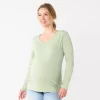 Maternity Sonoma Goods For Life® Essential Long Sleeve V-Neck Tee -Sonoma Goods For Life® Store 5691532 Green