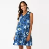 Petite Sonoma Goods For Life® Tiered Sleeveless Dress -Sonoma Goods For Life® Store 5746247 Blue Floral