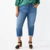 Plus Size Sonoma Goods For Life® Premium High-Waisted Boyfriend Jeans