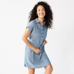 Women's Sonoma Goods For Life® Henley Shirt Dress