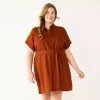 Plus Size Sonoma Goods For Life® Henley Shirt Dress