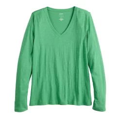 Women's Sonoma Goods For Life® Everyday Adaptive & Easy Dressing V-Neck Long Sleeve Top -Sonoma Goods For Life® Store 5816145 ALT5