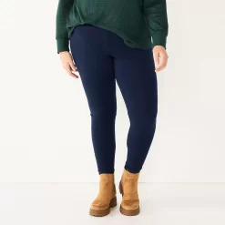 Plus Size Sonoma Goods For LifeĀ® Essential Mid-Rise Leggings