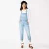 Women's Sonoma Goods For Life® Cropped Jean Overalls -Sonoma Goods For Life® Store 5841608 Light Wash