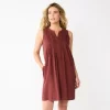 Women's Sonoma Goods For Life® Sleeveless Pintuck Tank Dress -Sonoma Goods For Life® Store 5903884 Maroon