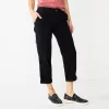 Petite Sonoma Goods For Life® Cargo Utility Capri Pants -Sonoma Goods For Life® Store 5927553 Black