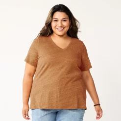 Plus Size Sonoma Goods For Life® Everyday V-Neck Tee